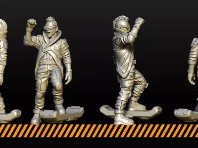 Cyberpunk civilians 3D print model