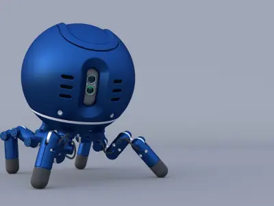 Shaderbot 1 robot with two legs 3D model