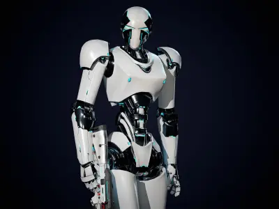 Robot 2 Low-poly 3D model