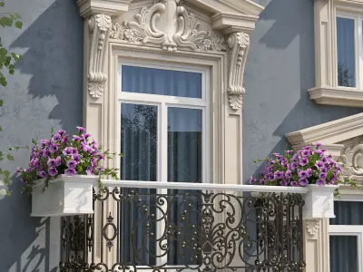 Windows and doors in the style of modern classics 5 3D model 3D model