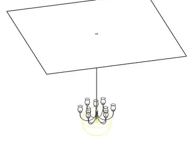 chandelier light 3D model