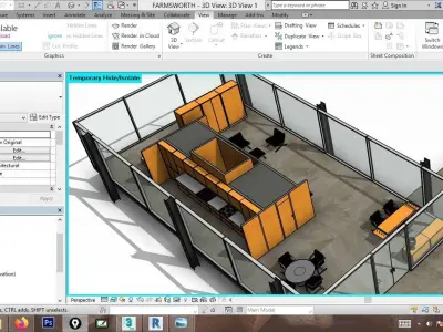 farnsworth house mies van der rohe 3D model
