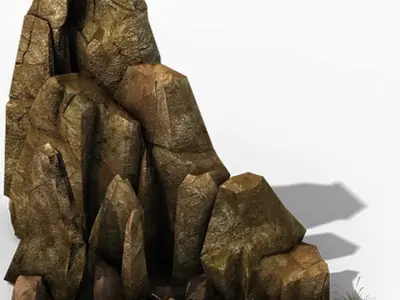 Brutal tribal - stone group 3D model