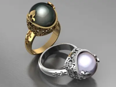 Traditional ring for women  3D print model