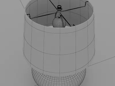 Ceramic Round Table Lamp 3D model