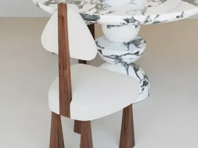 Restaurant tables and chairs 3D model