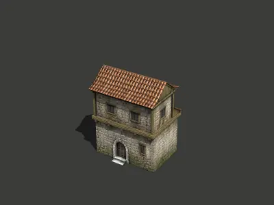 Medieval buildings pack Low-poly 3D model