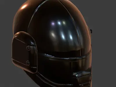 Helmet plastic mask protection low poly pbr Low-poly 3D model