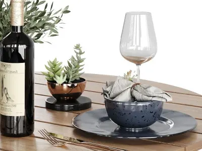 Outdoor Dining Set 3D model