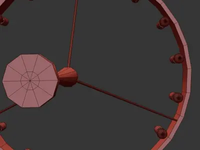 Candelaria chandelier with light bulbs hanging from it 3D model