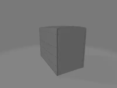 Light Brown Antique Chest Low-poly 3D model