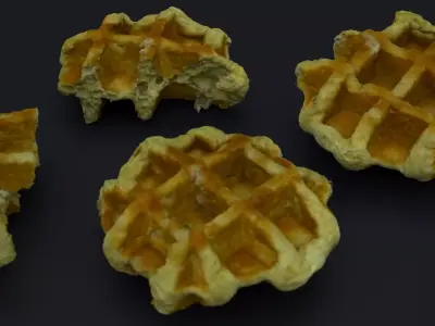 GERMAN STREET FOOD WAFFLES 2024 3D model
