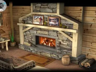 fireplace layout 3D model