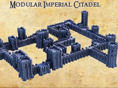 Modular Imperial Citadel Tabletop Terrain 28 MM 3D print model