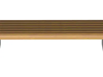 City bench 06 Low-poly 3D model