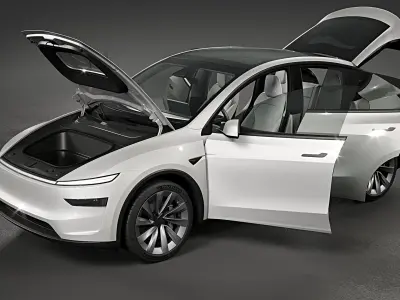  2025 Tesla Model Y Juniper Pearl White 