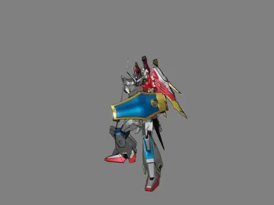 Attacker Gundam B 22 3D model