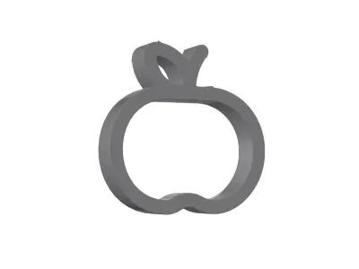 3d apple whole Low-poly 3D model