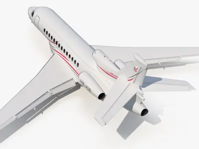  Dassault Falcon 7X 3D Model 