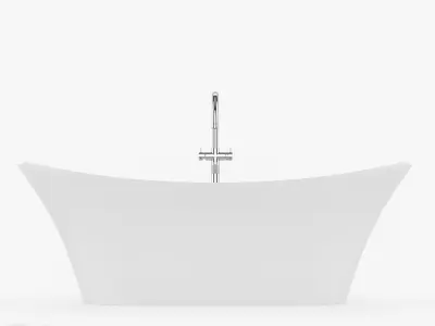 Jacuzzi Infinito Bathtub with floor standing faucet 3D model