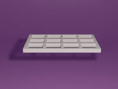 Window shelf Low-poly 3D model