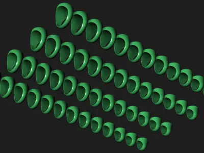 20 mm Signet ring Pack 3D print model