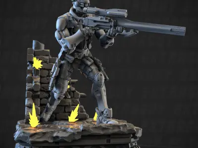 Killer Plankton 100mm and 32mm 3D print model