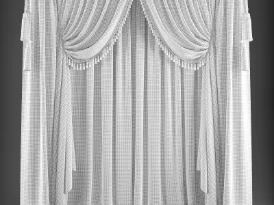 Curtain 3D Low-poly 3D model get