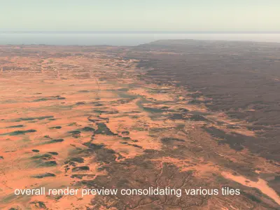 Saudi Arabia topogaphy for NEOM city Low-poly 3D model