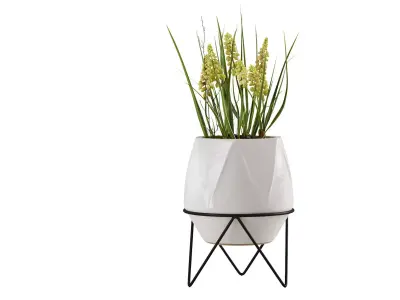 Aaro Geo Planter with Stand 3D model