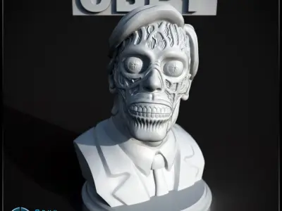 They Live Bust Pose 2 - 3D print model