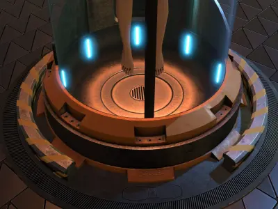 sci fi clone capsule Low-poly 3D model