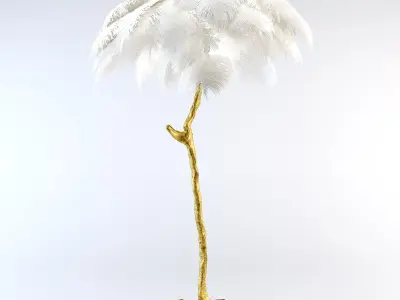 Ostrich Feather  Lamp 3D model