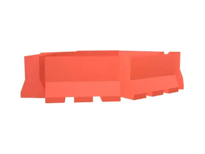 Road Barriers v4 002 Low-poly 3D model