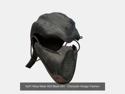 10 SciFi Ninja Mask A Collection - Character Design Fashion 3D Model Pack