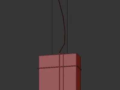 UTMOST modern pendant light with square shape 3D model