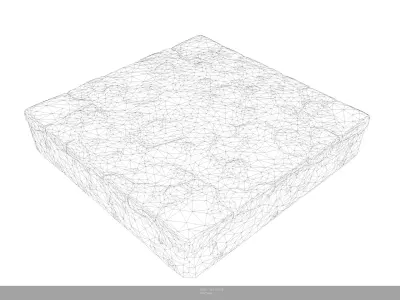 Stylized Grass Tile Game Ready - AI Low-poly 3D model