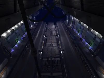 SciFi Modular Panels and Elements Low-poly 3D model