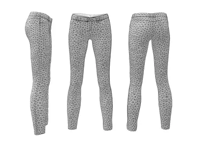 Next Door Girl Skinny Jeans Low-poly 3D model