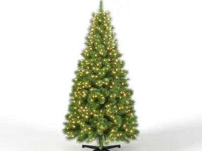 Christmas Tree With Lights Set 1 3D model