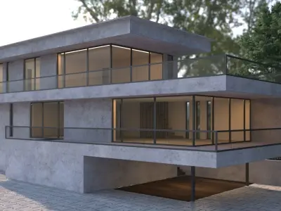 vila house 02 Low-poly 3D model