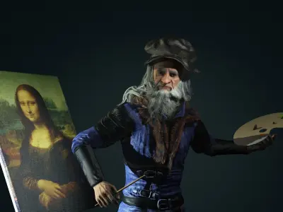  da Vinci  High quality character full Rigged and Animated  3D model