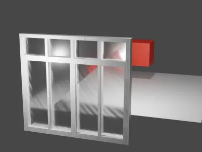 Game Ready Paned Window  3D model