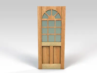 Entrance door - with window Free 3D model