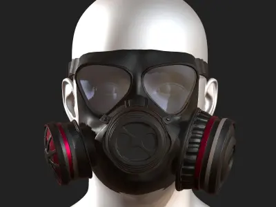 gas mask helmet scifi Low-poly 3D model