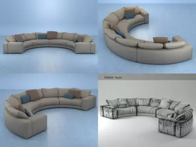 Hills sofa 1 3D model