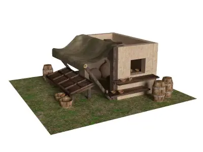 Medieval market 3D model