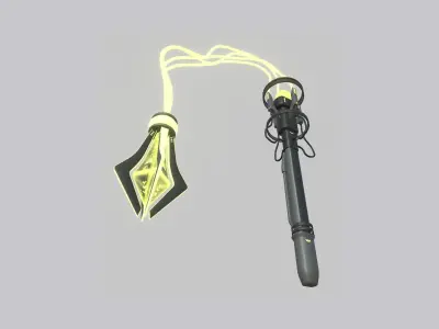 SciFi Flail A05 Black Yellow - Sci Fi Weapon Design Low-poly 3D model