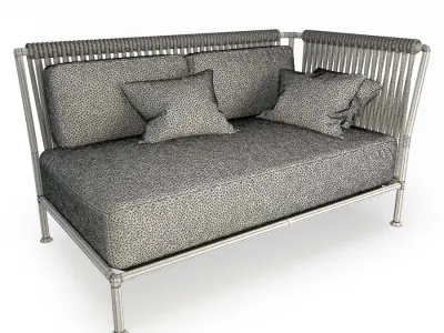 Treble Corner Sofa Unopiu 3D model