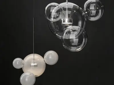 Chandelier Giopato and Coombes Bolle 4 lights 3D model